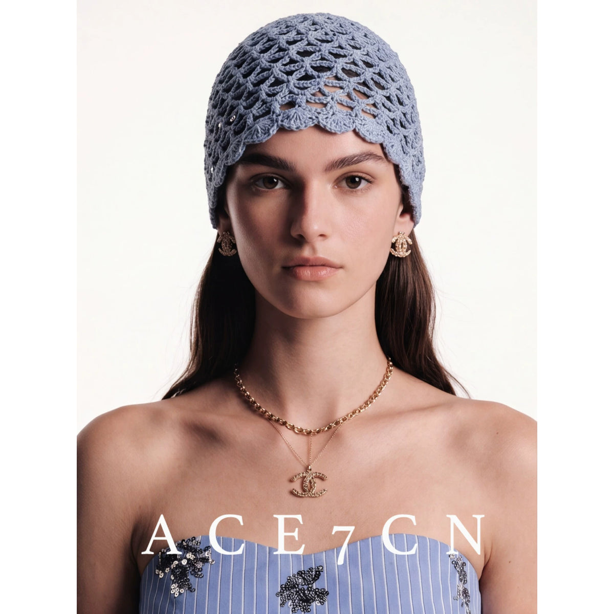 Old-Money Vintage Handmade Hat Chic Sequin Headwrap