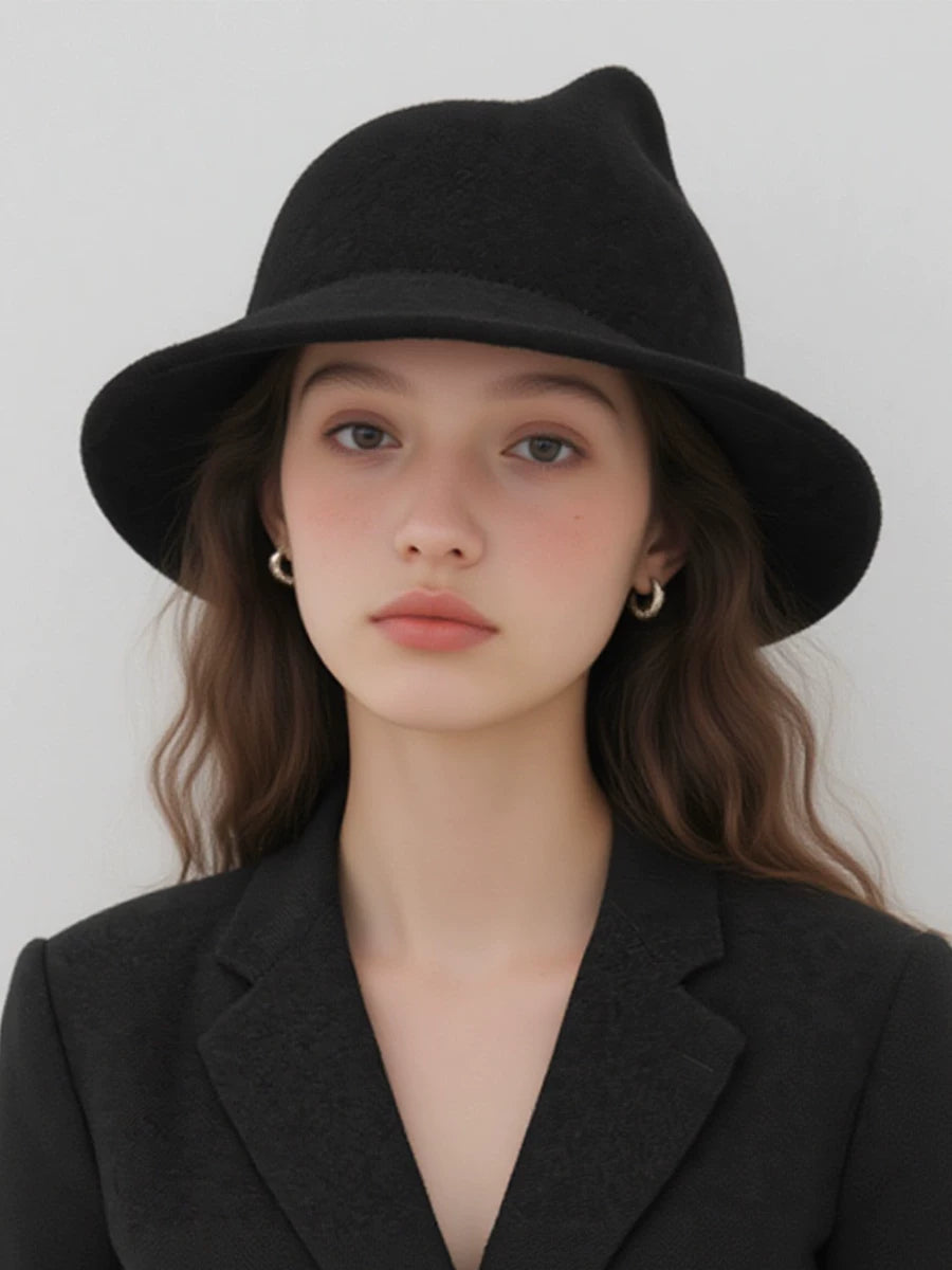 Wool-Felt Handmade Witch Hat Wool-Felt Dress Hat