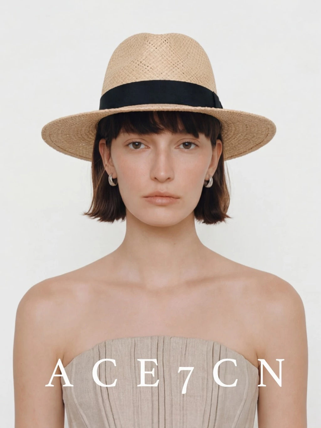 South-France Natural Raffia Dress Hat Resort Straw