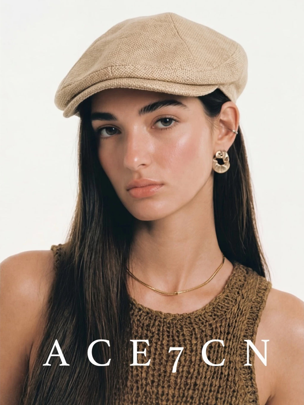 British Old-Money Linen Flat Cap Vintage Casual