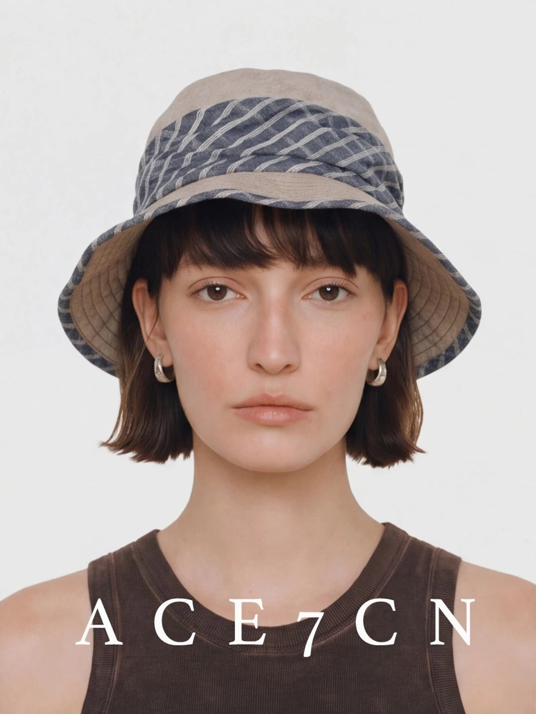 Danish Plaid Bucket Hat Outdoor Travel Sun-Shade