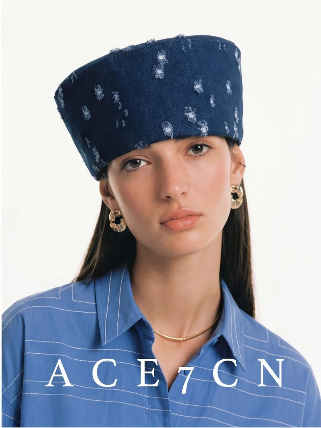 Urban Casual Denim Pillbox Hat pillbox Hepburn