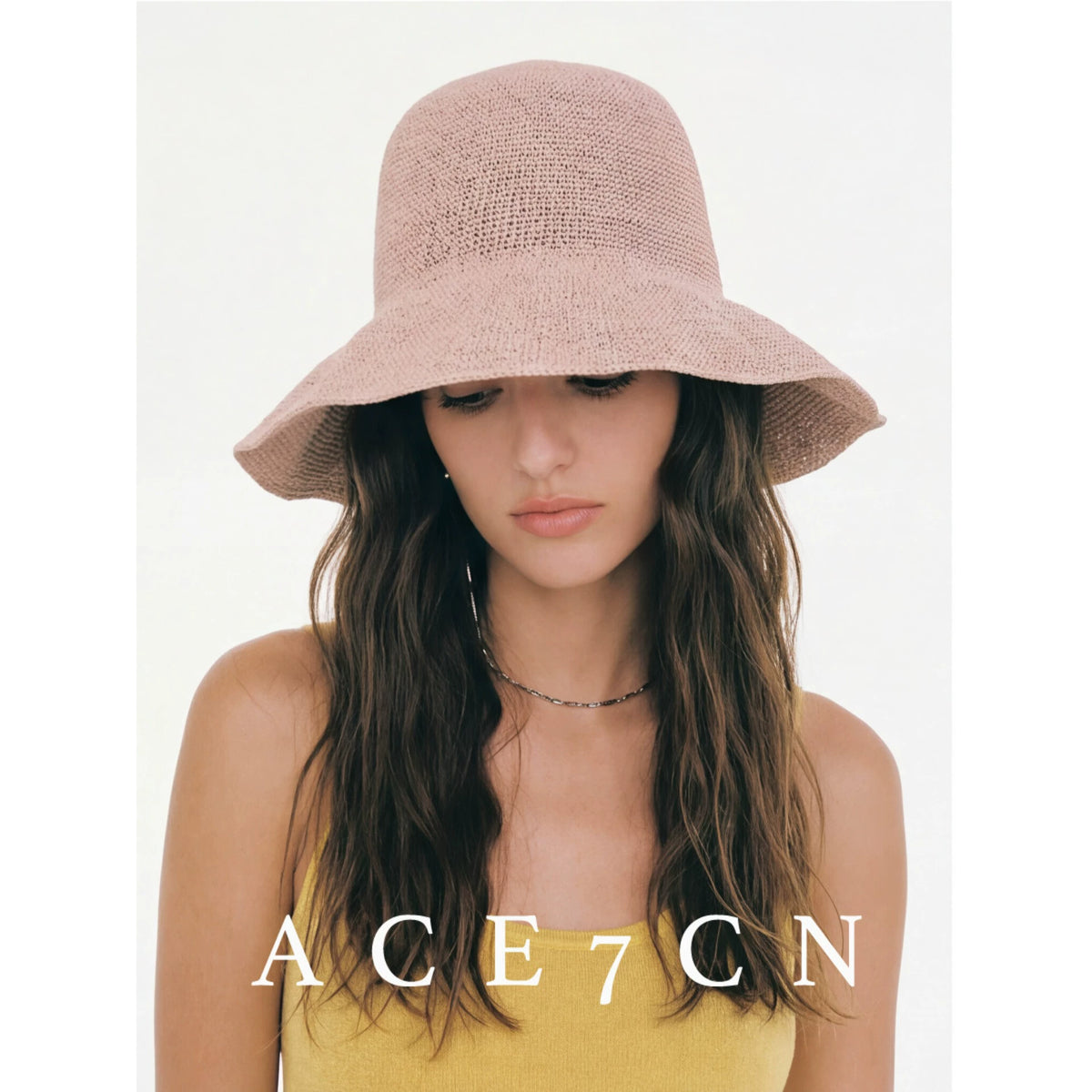 Nordic Classic Wide-Brim Hand-Crochet Bucket Hat Foldable
