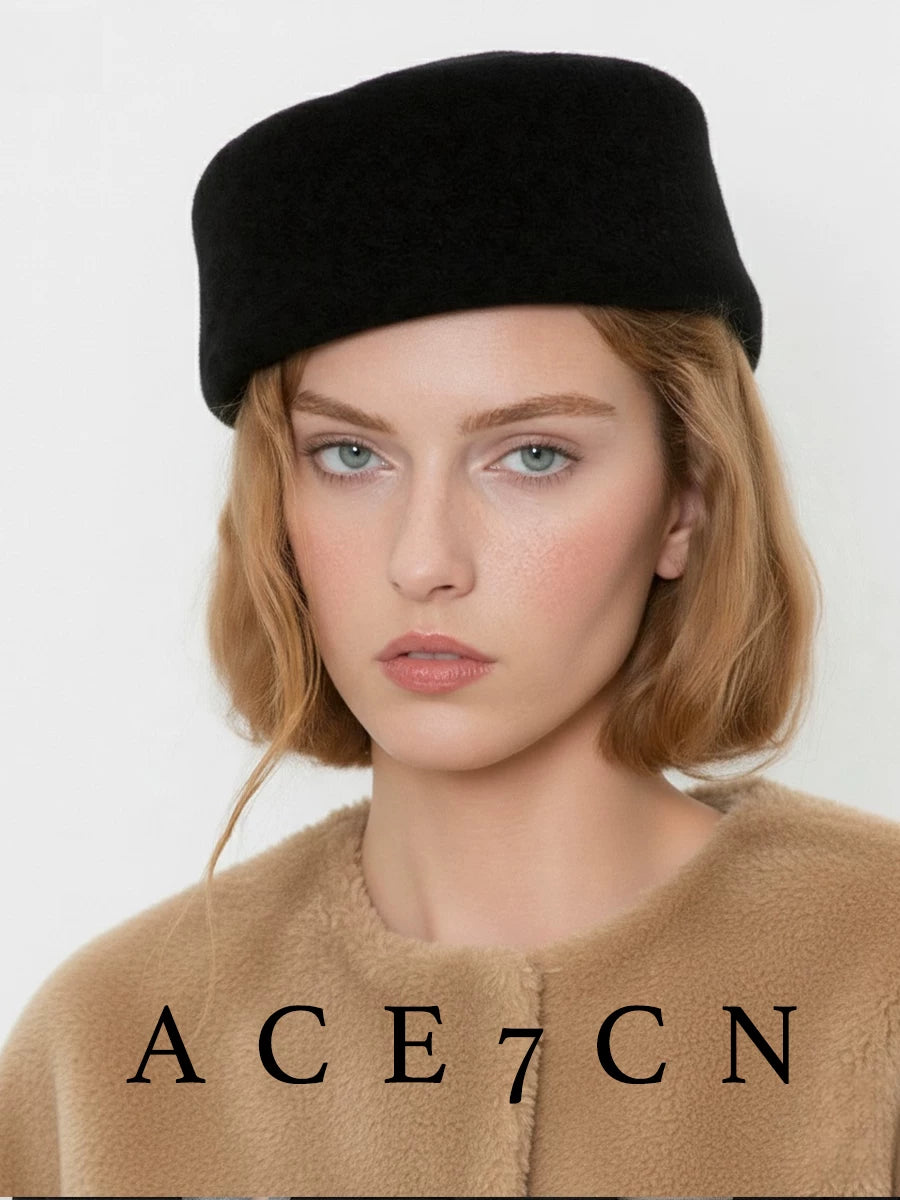 British Vintage Wool Pillbox Hat pillbox hat