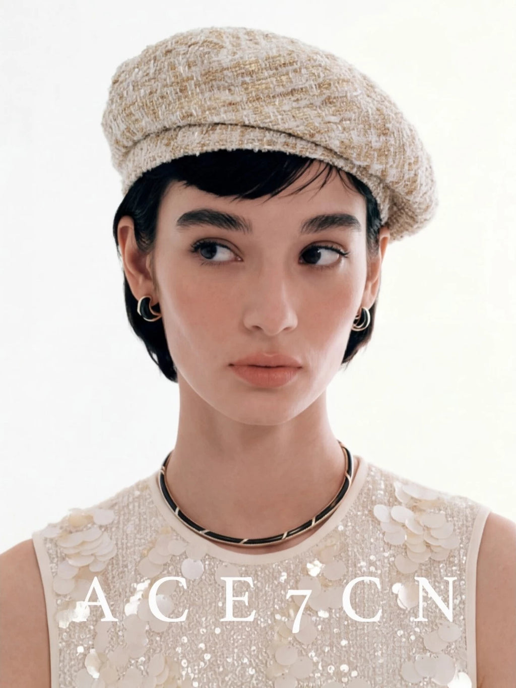 Relaxed French Classic Tweed Beret Tweed Painter
