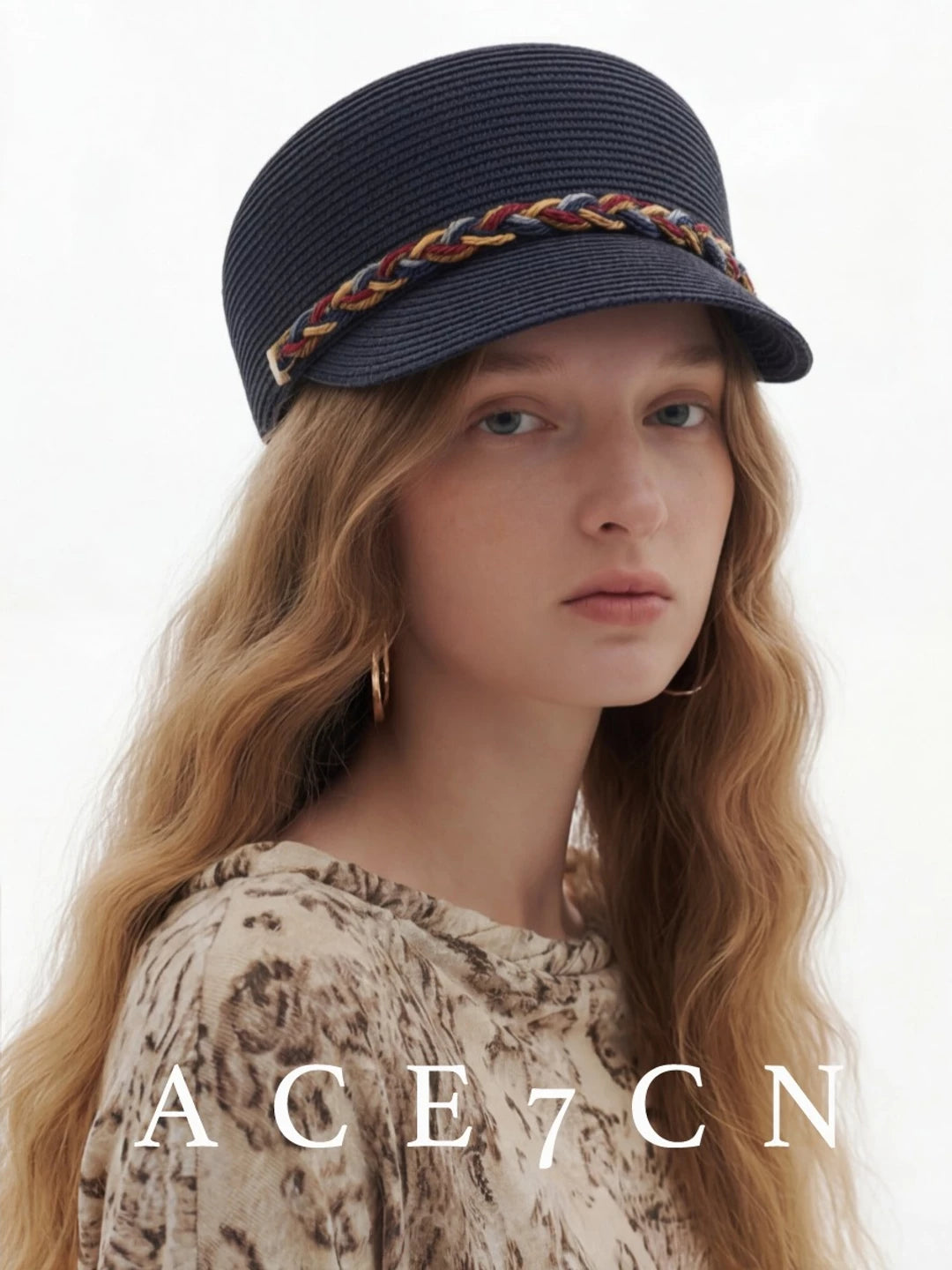 Japanese Niche Straw-Woven Equestrian Hat Riding Hat