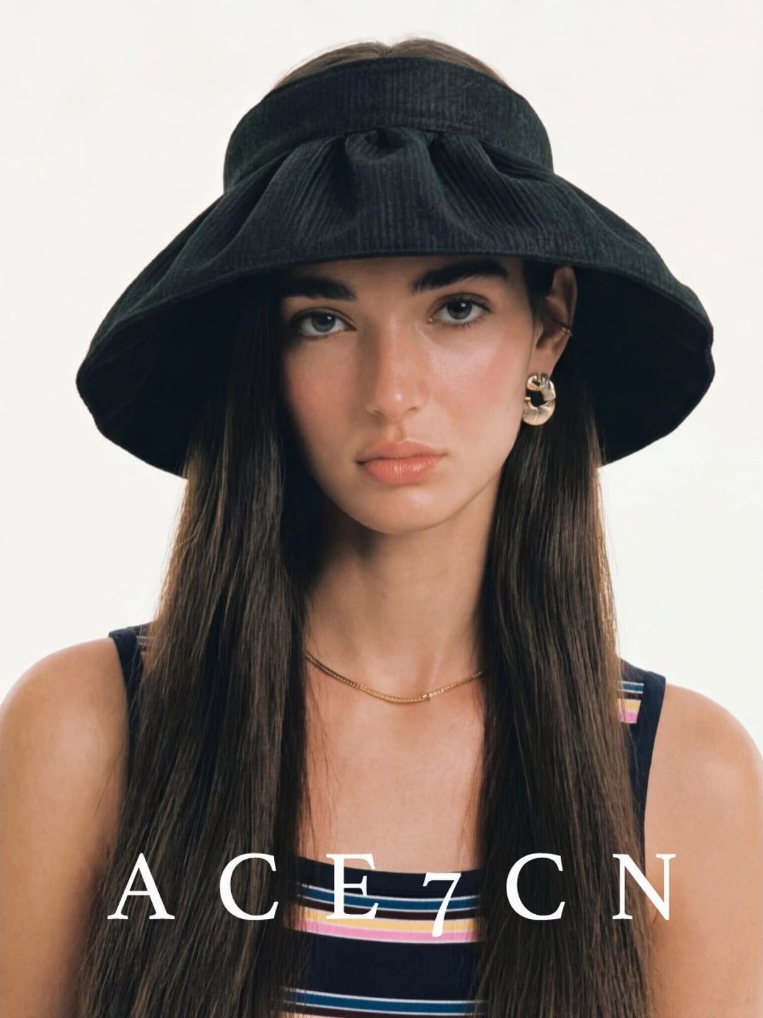 Urban Outdoor Wide-Brim Visor Open-Top Headband Hat