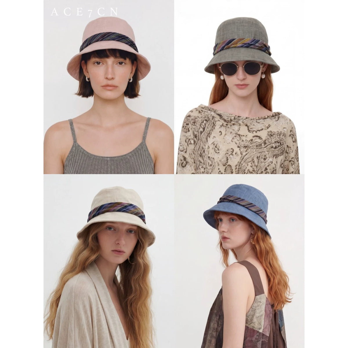Korean Niche Bucket Hat Wide-Brim Bucket Hat