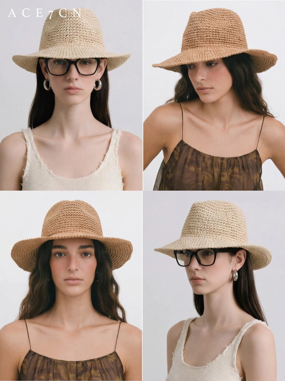 South American Western Straw Hat Minimalist Classic