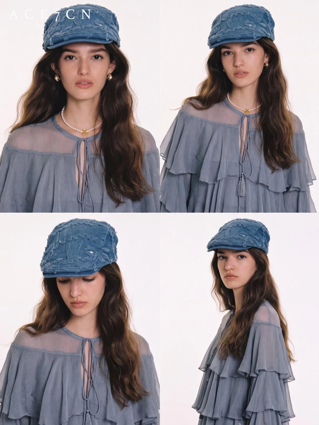 British Old-Money Elegant Flat Cap Denim Styling