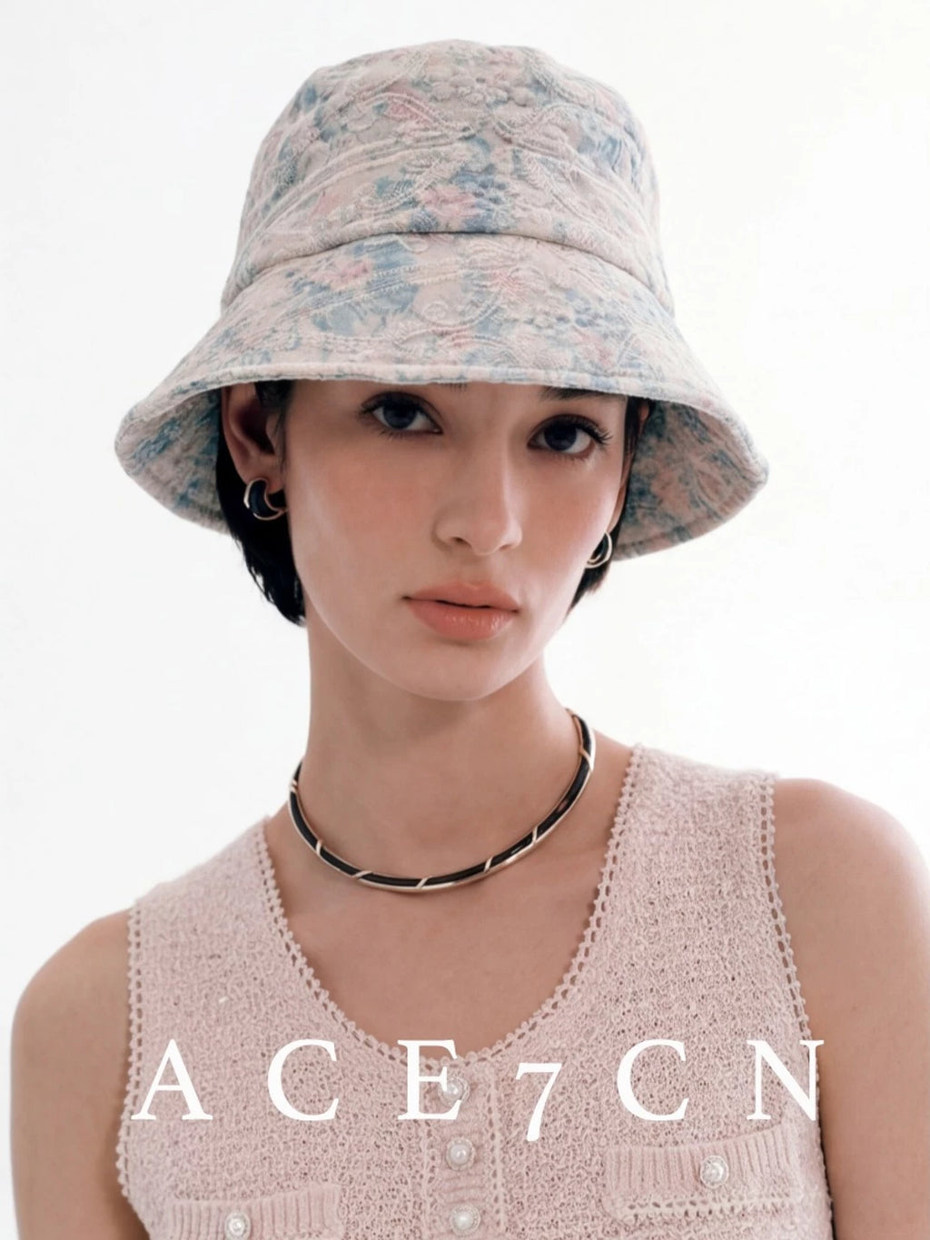Jacquard Bucket Hat Lace Sun-Shade Bucket Hat
