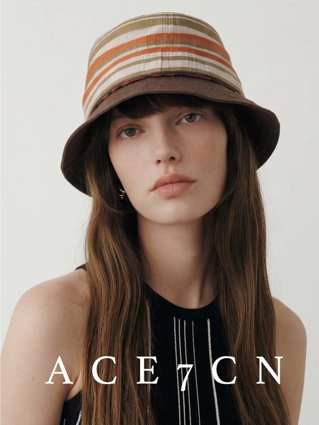 Japanese Niche Multi-Stripe Bucket Hat Striped Bucket