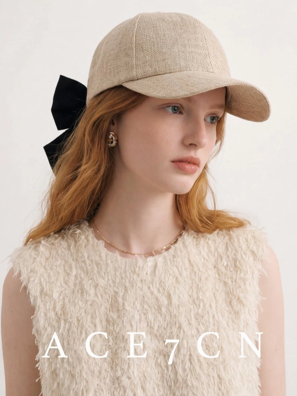 Korean Designer Equestrian Hat Bow Styling Baseball