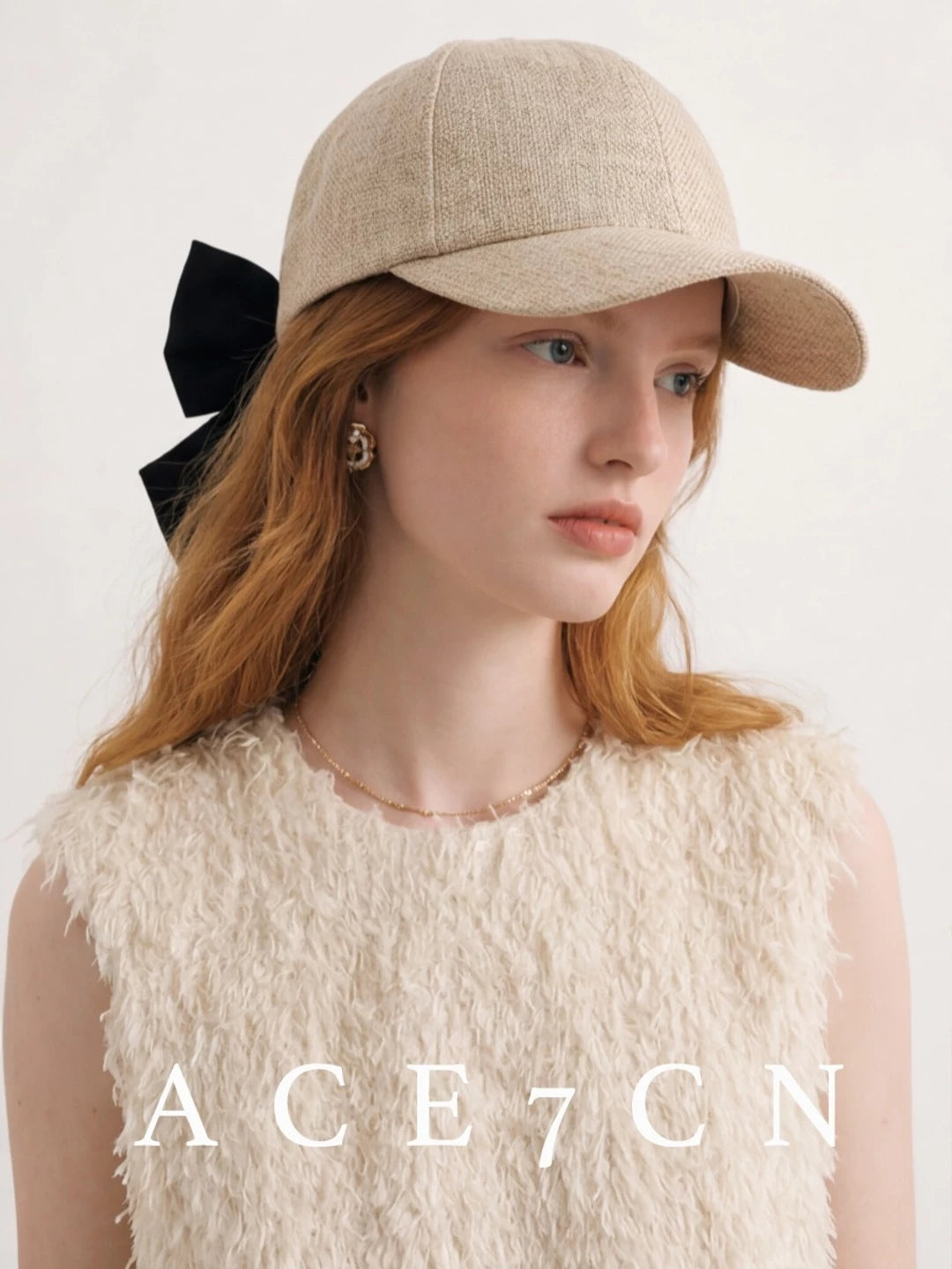 Korean Designer Equestrian Hat Bow Styling Baseball