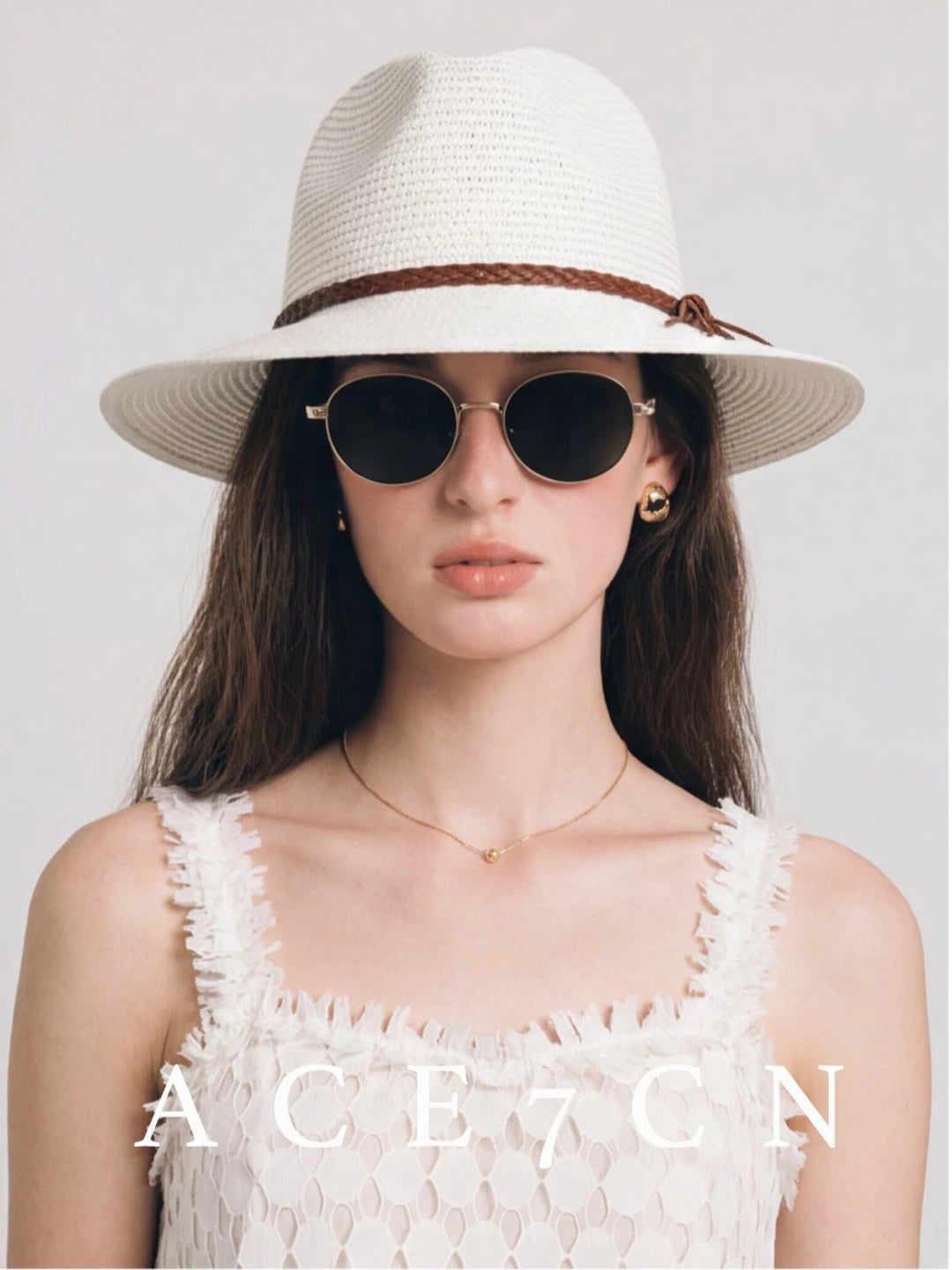 Nordic Chic Panama Straw Hat Straw-Woven Dress