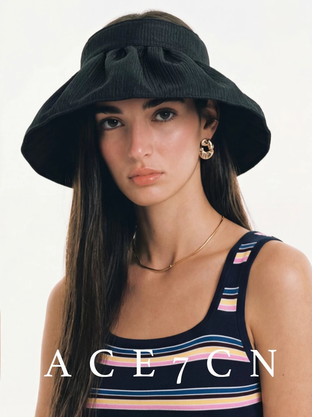 Urban Outdoor Wide-Brim Visor Open-Top Headband Hat