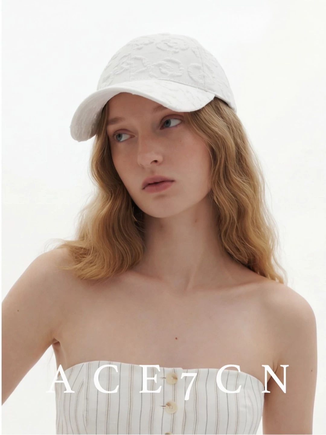 Korean Floral Hat Vintage 3D Jacquard Embroidered