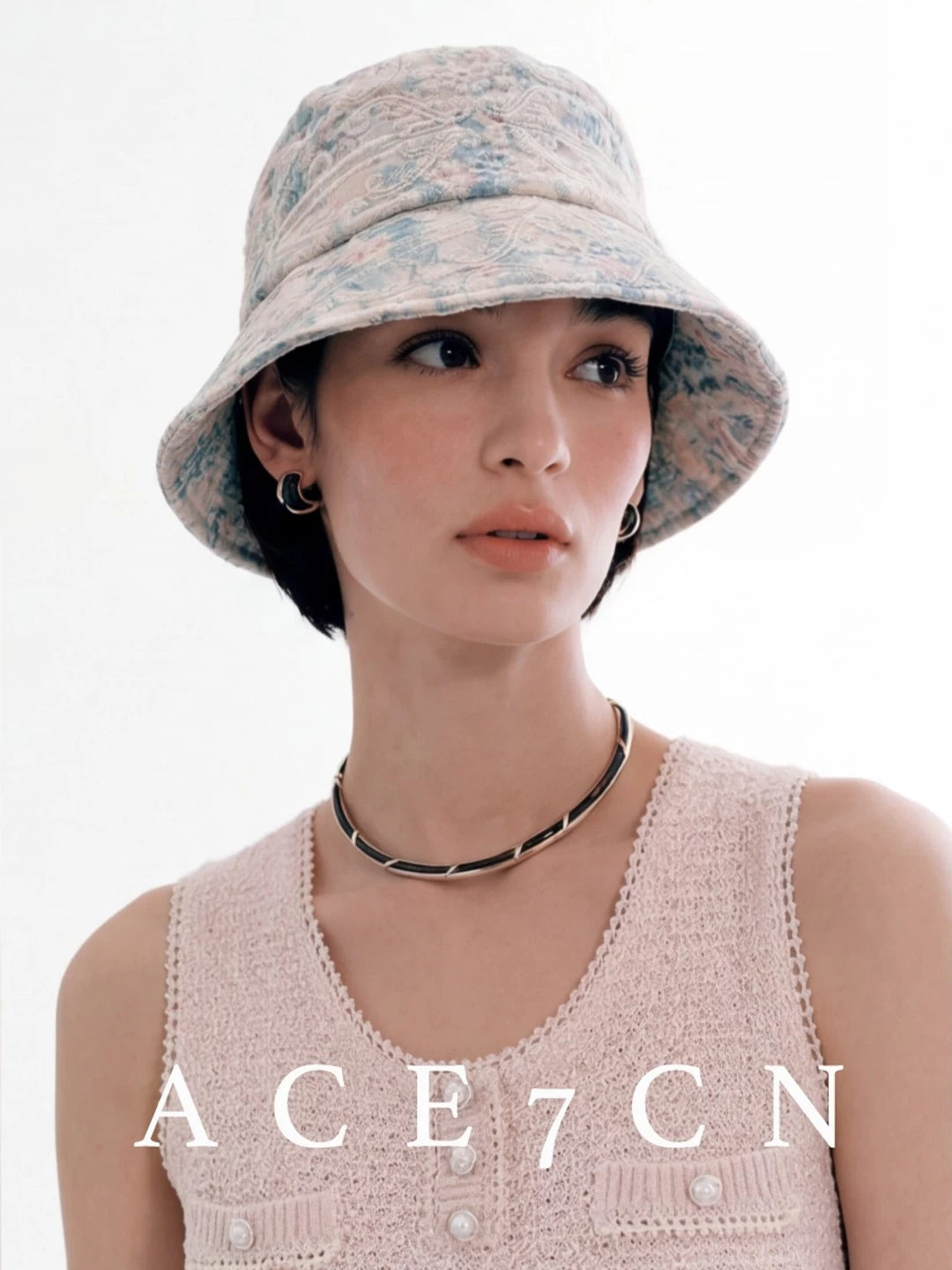 Jacquard Bucket Hat Lace Sun-Shade Bucket Hat