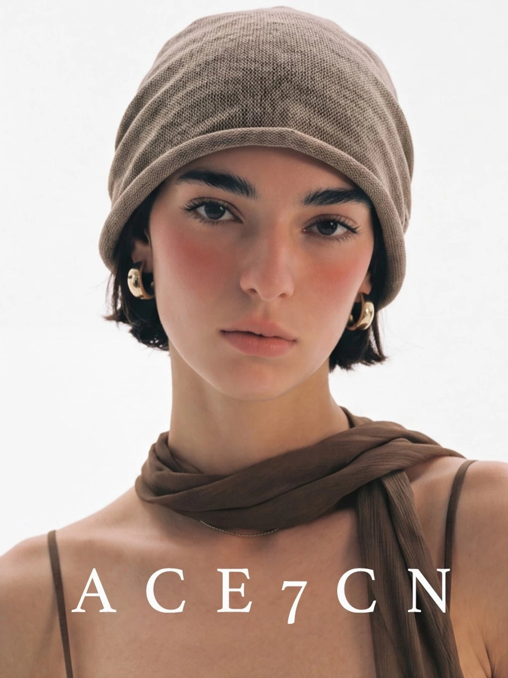 100 Linen Japanese Artsy Beanie Pleated Breathable