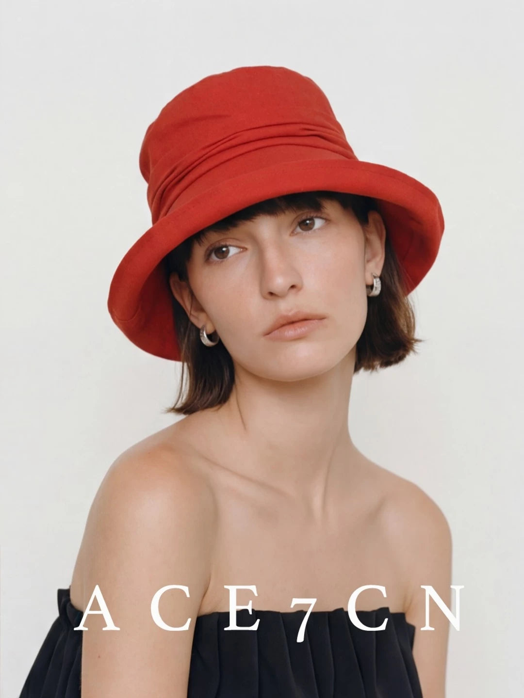 Japanese Cotton-Linen Vintage Bucket Hat Handmade Pleated
