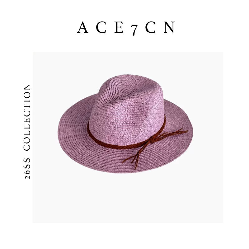Nordic Chic Panama Straw Hat Straw-Woven Dress