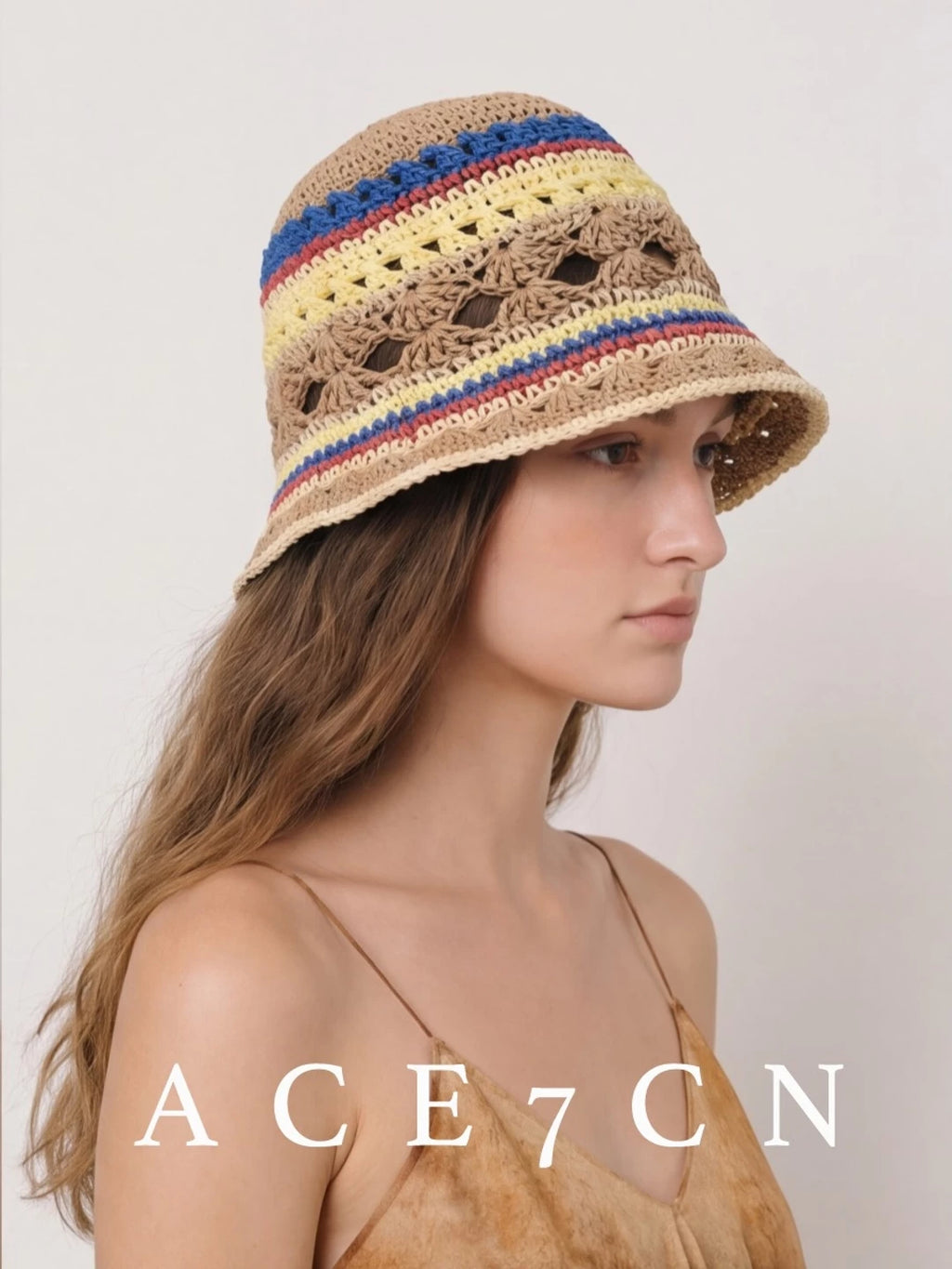 Nepalese Handmade Openwork Bucket Hat Breathable Women