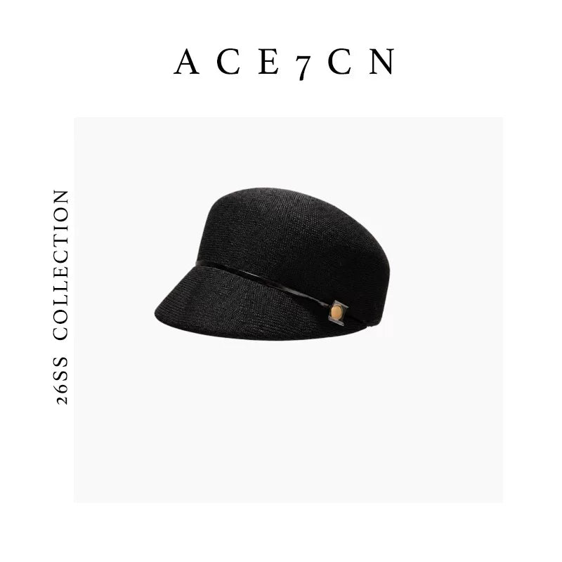 Japanese Niche Short-Brim Equestrian Hat Urban Chic
