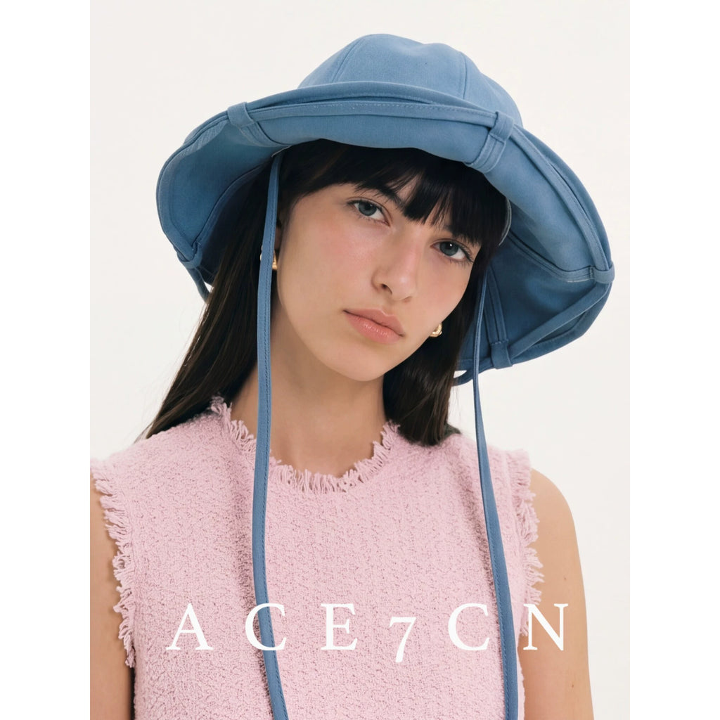 Chic Denim Hat Washed Denim Cotton Bucket