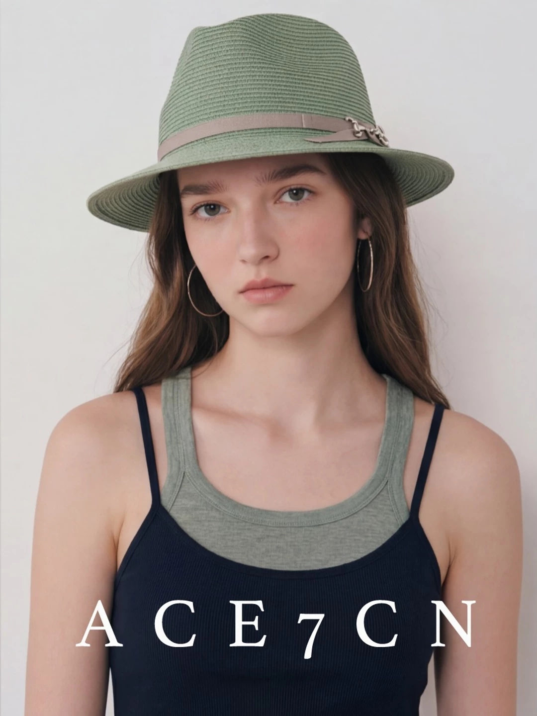 British Chic Resort Paper-Straw Dress Hat French