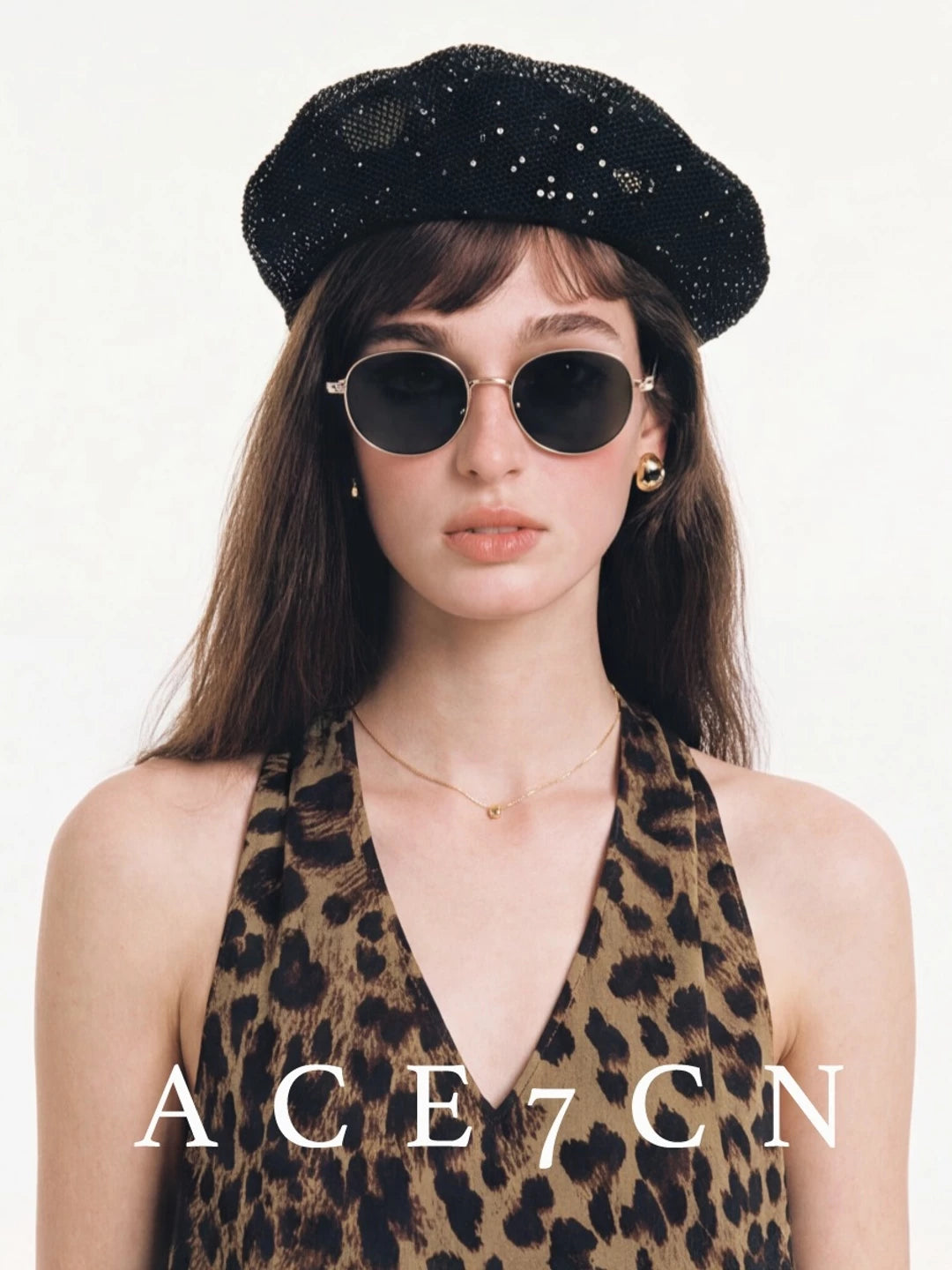British Classic Subtle-Glitter Beret Sequin Painter Beret
