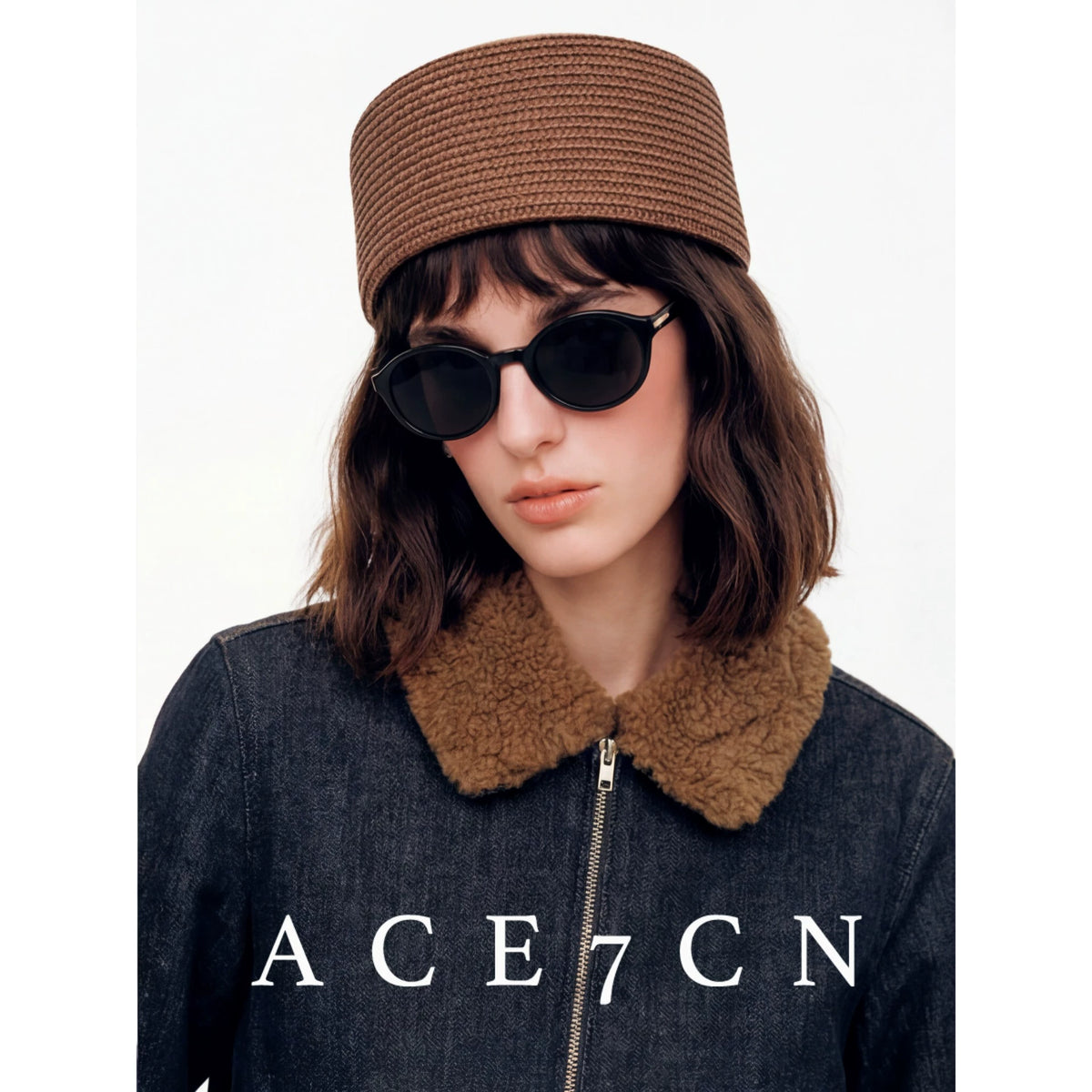 British Vintage Straw-Woven Pillbox Hat pillboxhat Round