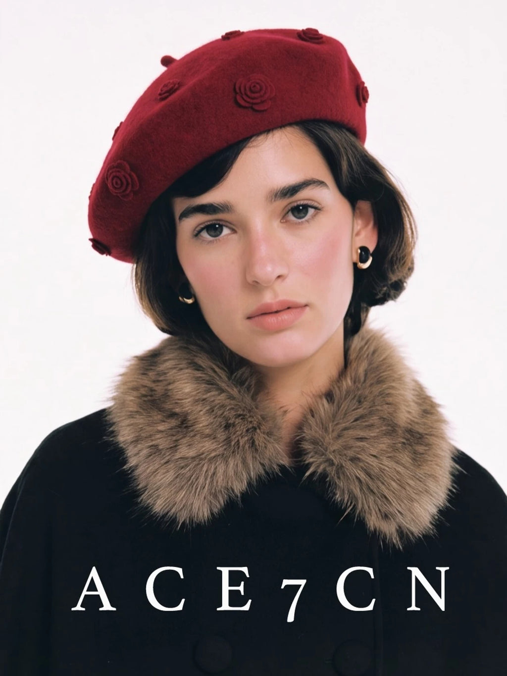 Parisian Vintage Classic Camellia Cloud Hat Wool