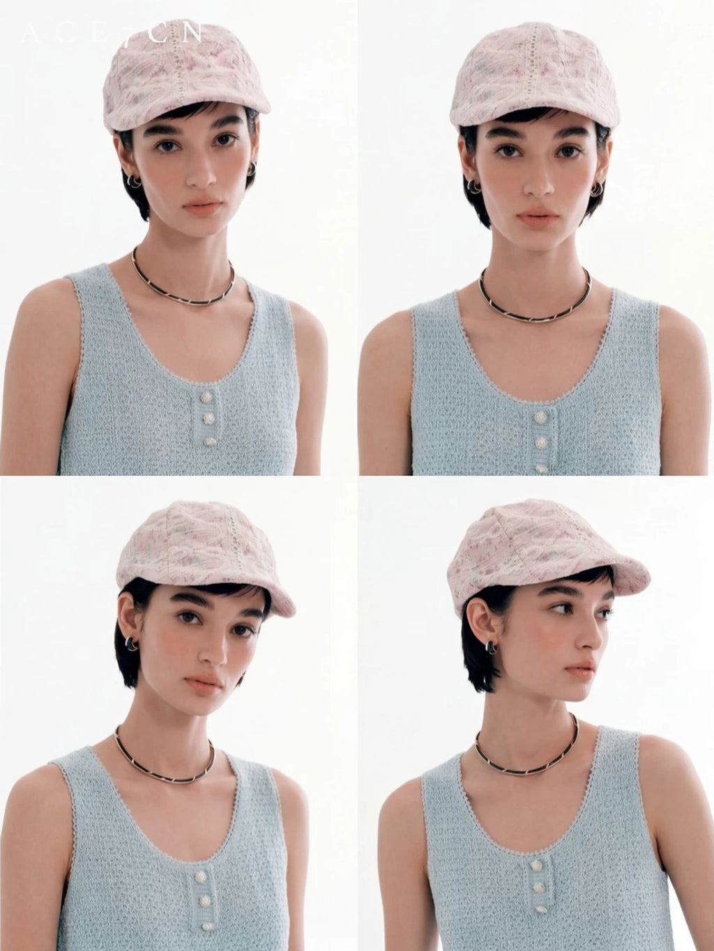 Hepburn French Elegant Lace Embroidered Flat Cap