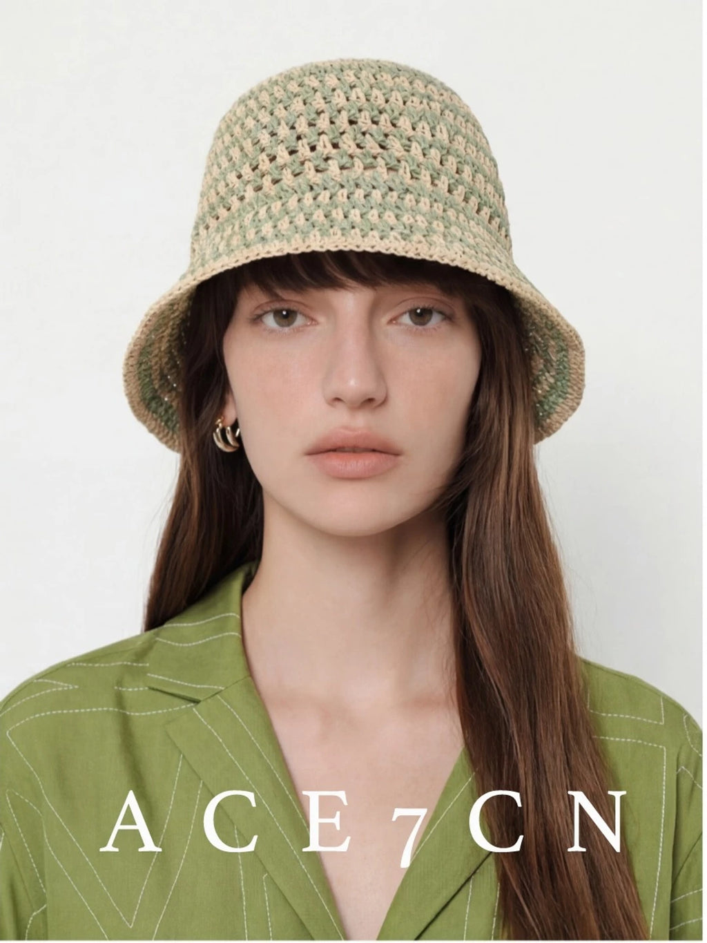 Parisian Premium Straw-Woven Bucket Hat Woven Openwork