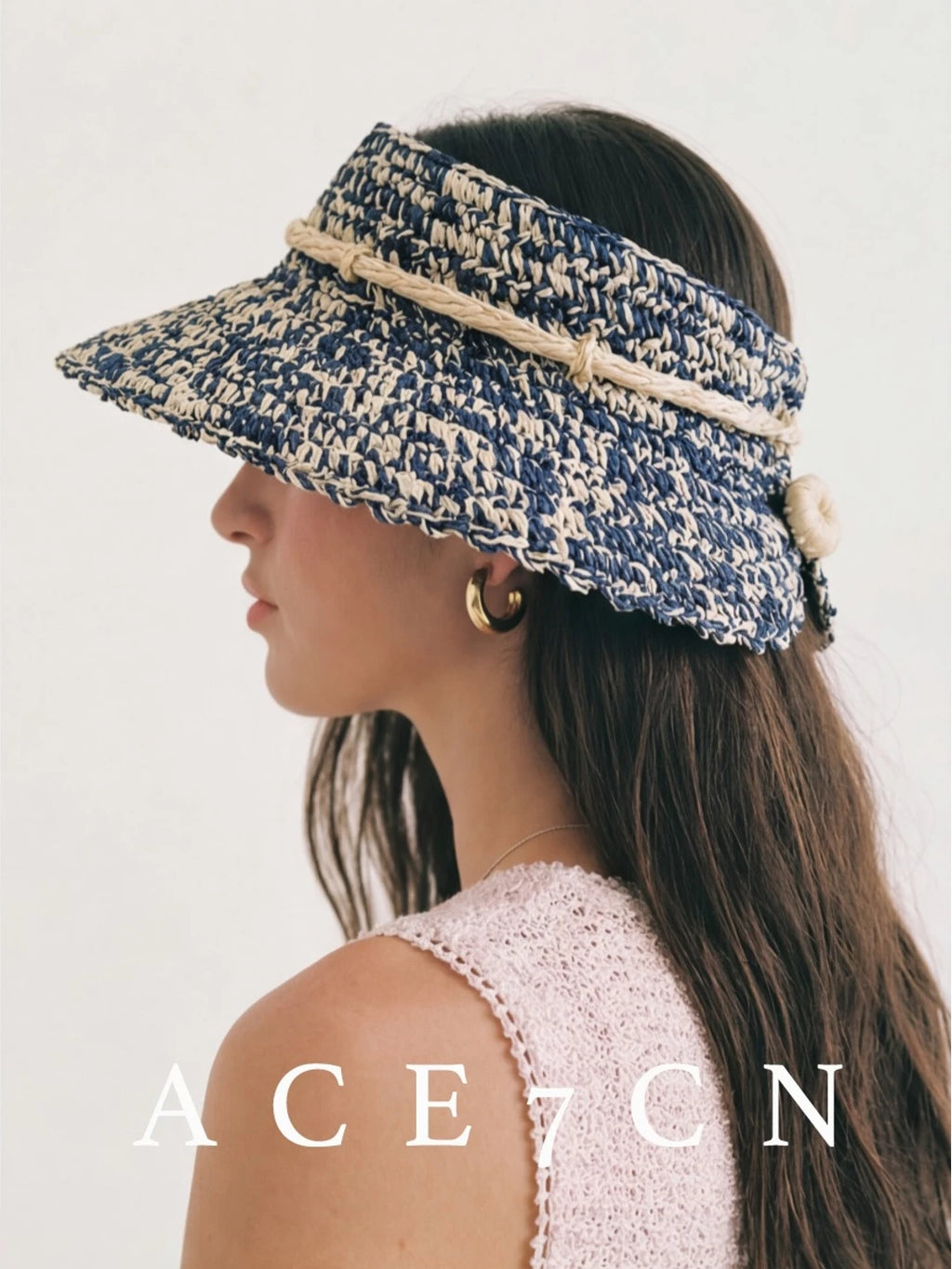 Japanese Niche Woven Visor Sun-Shade Headband Hat