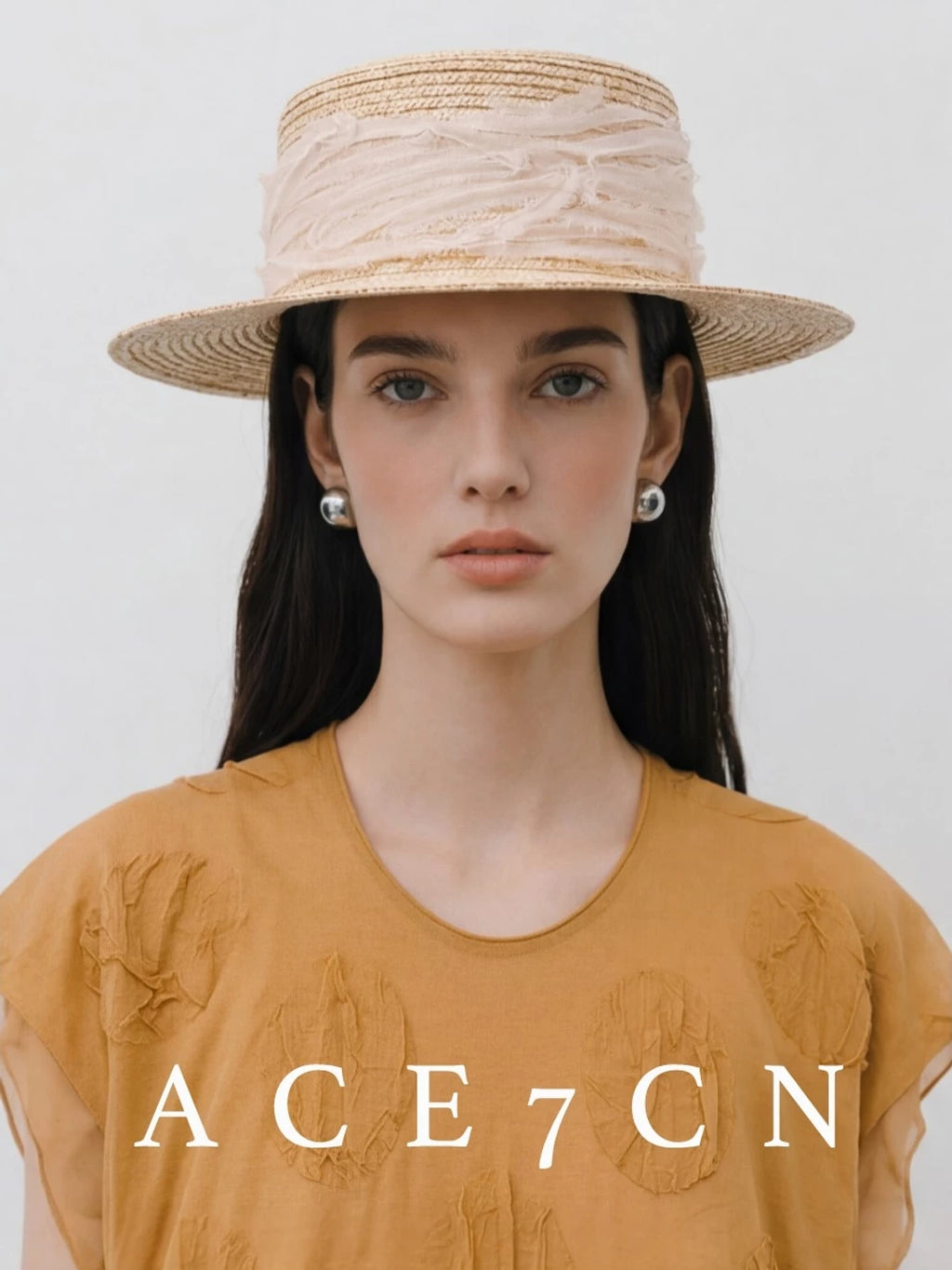 British Classic Natural Wheat-Straw Fairy Dress Hat