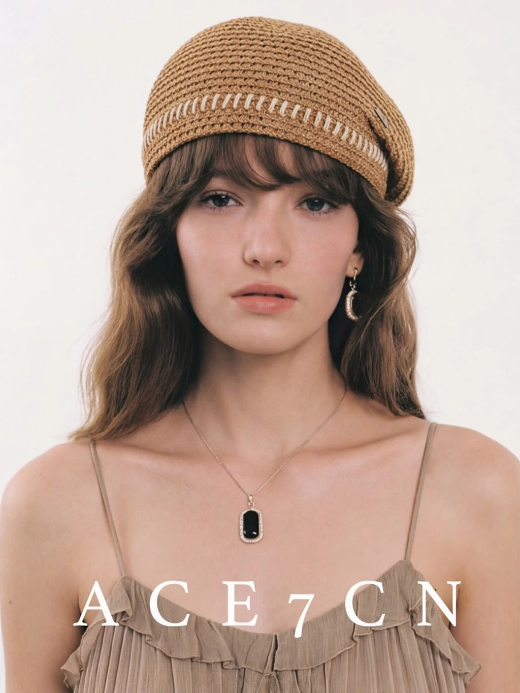 Japanese Niche Hand-Stitched Styling Beret Openwork Painter
