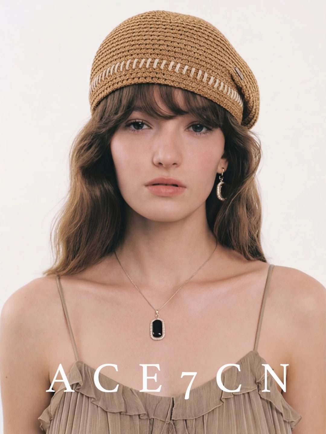 Japanese Niche Hand-Stitched Styling Beret Openwork Painter