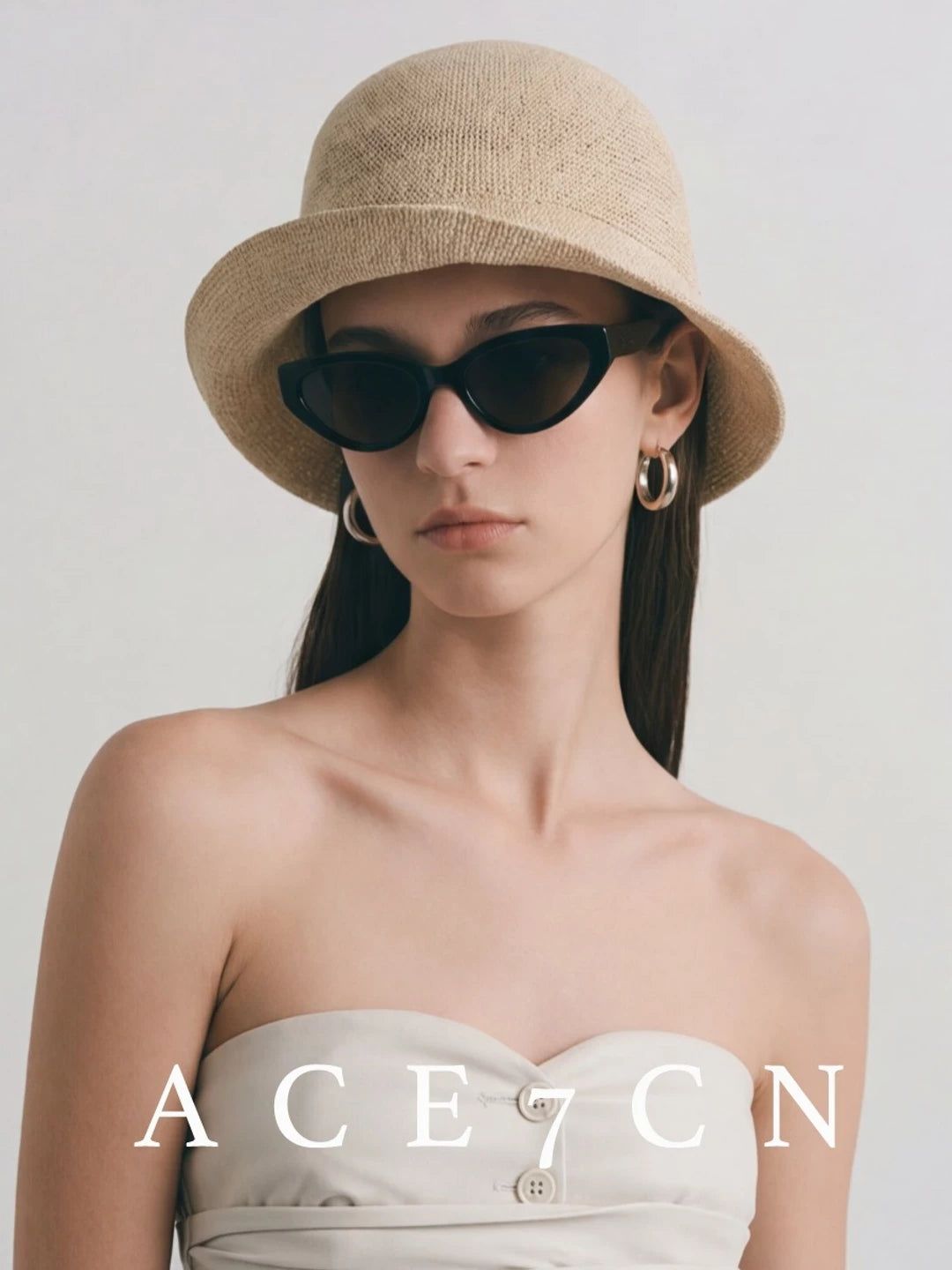 Nordic Niche Elegant Washi Bucket Hat Roll-Brim