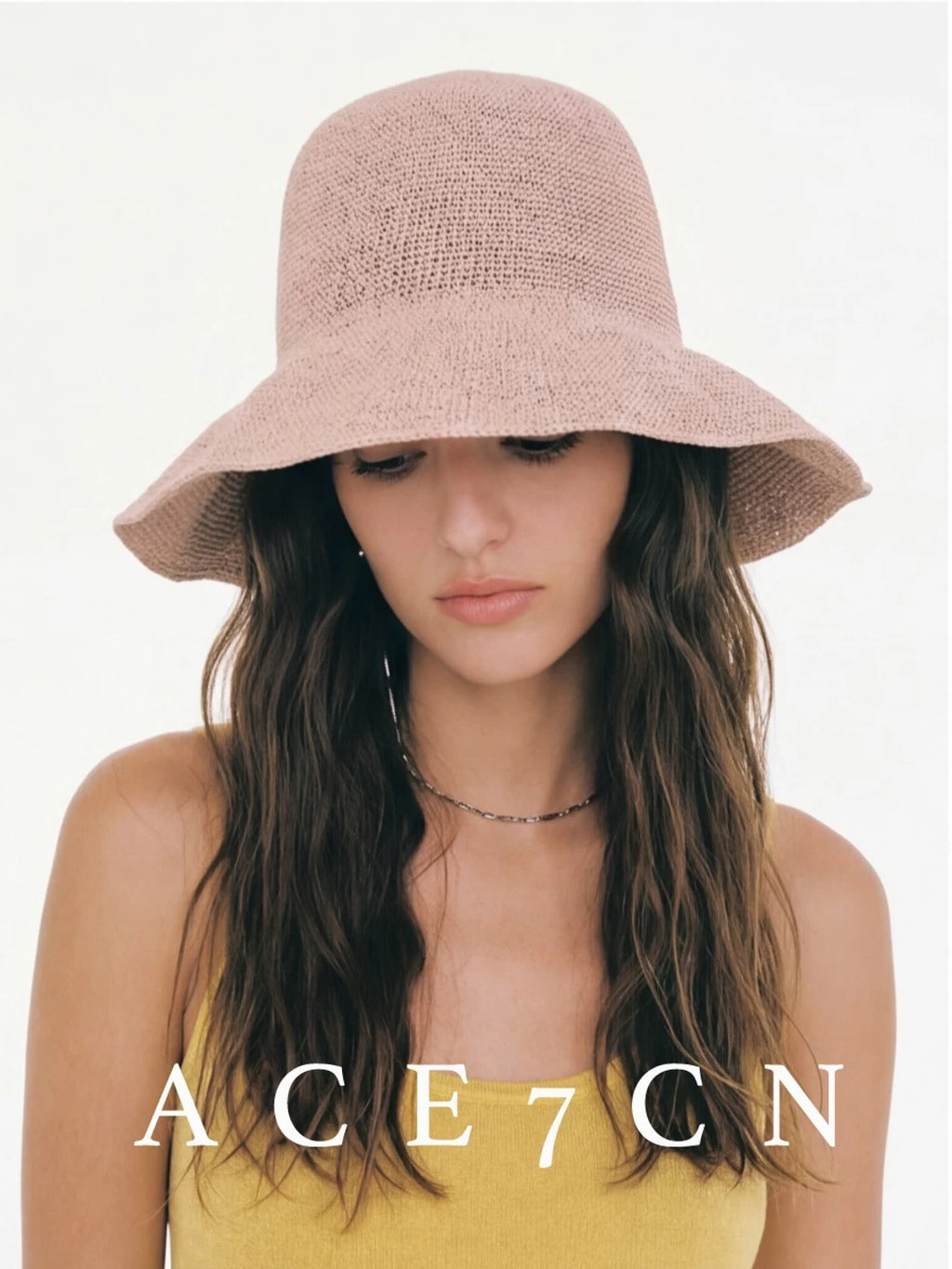 Nordic Classic Wide-Brim Hand-Crochet Bucket Hat Foldable