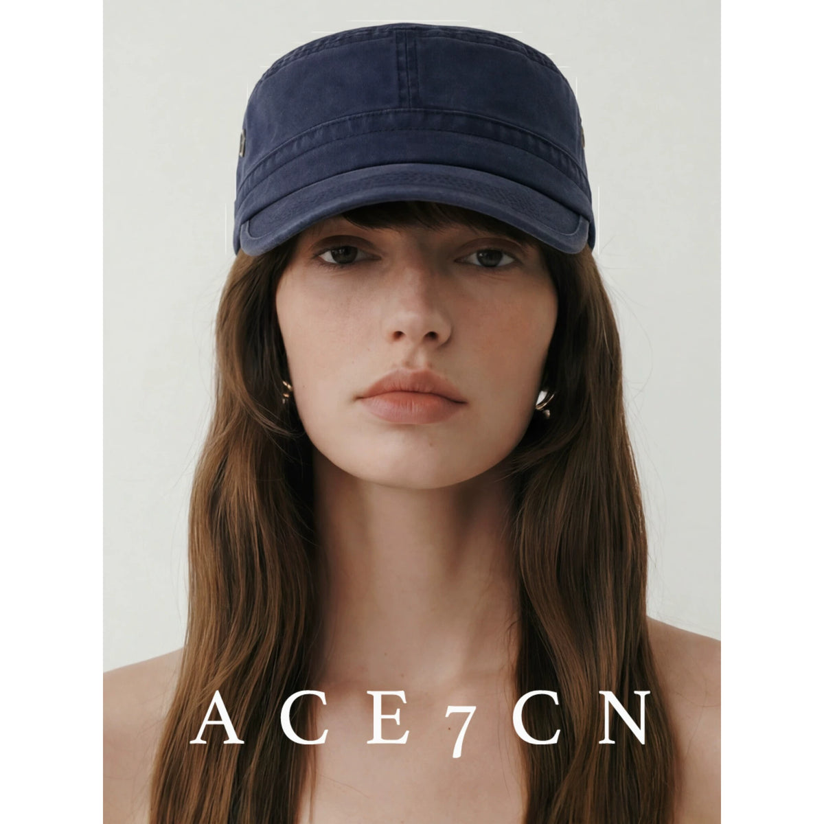 Urban Chic Denim Riding Hat Distressed Denim