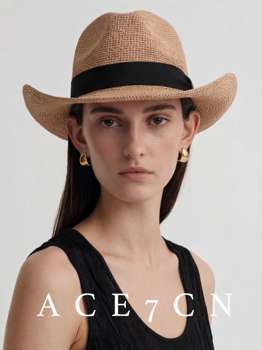 British Classic Premium Raffia Fedora Hand-Woven Western