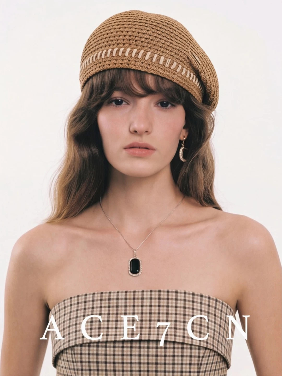 Japanese Niche Hand-Stitched Styling Beret Openwork Painter