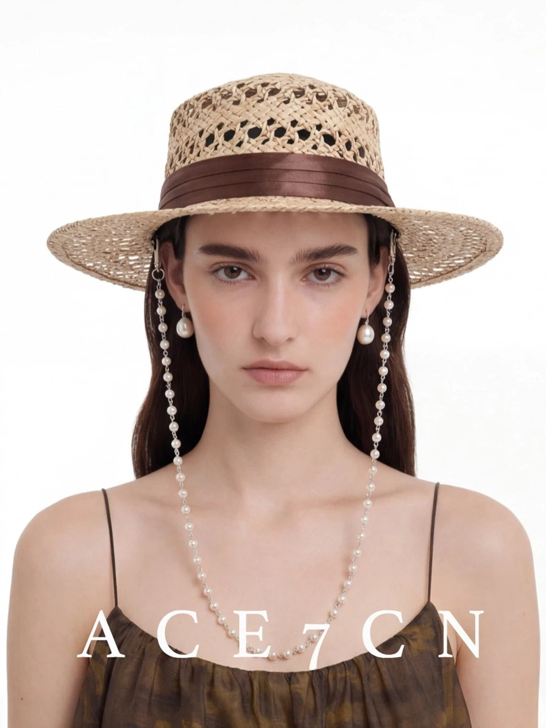 Classic French Resort Straw Hat Handmade Western