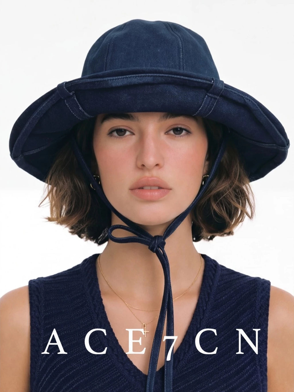 Chic Denim Hat Washed Denim Cotton Bucket