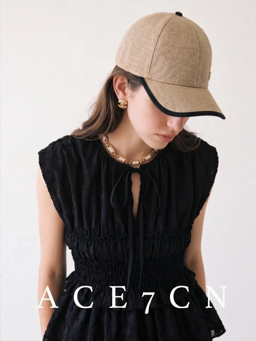 Casual Old-Money Straw-Woven Baseball Cap Urban Chic