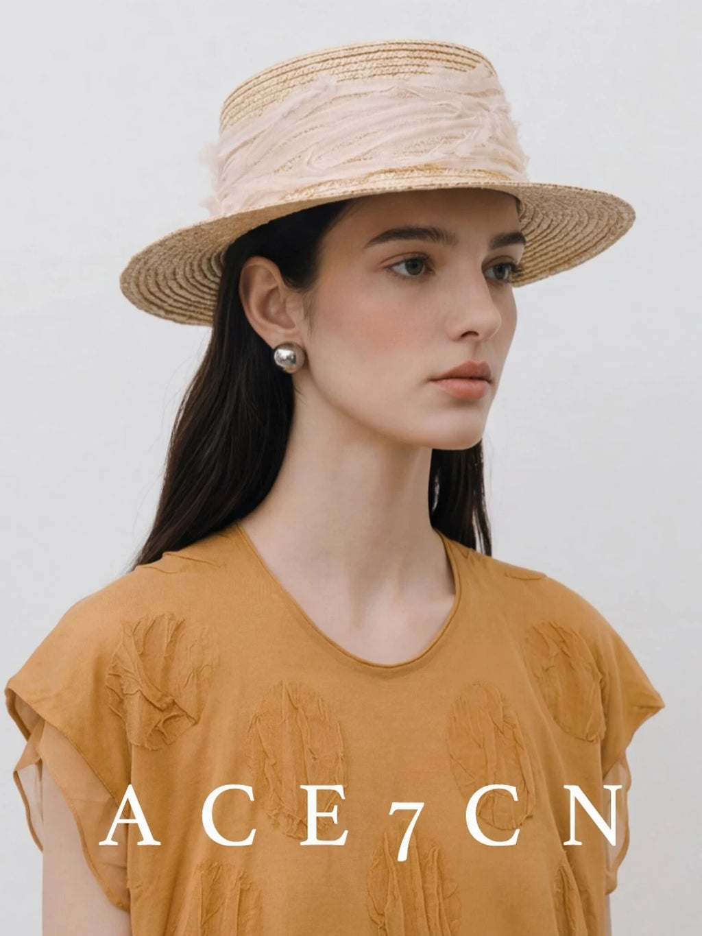 British Classic Natural Wheat-Straw Fairy Dress Hat