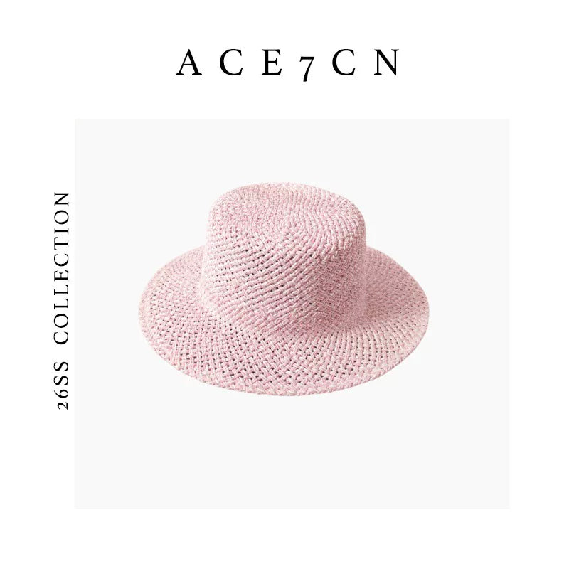 Korean Niche Custom-Dyed Straw Hat Breathable Straw