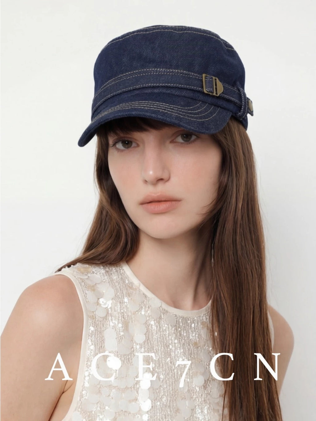 Casual Urban Chic Denim Riding Hat Commute