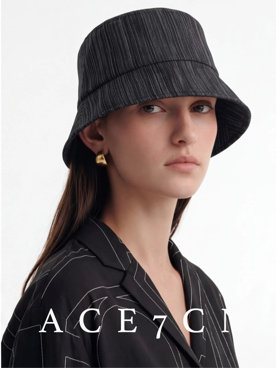 Vintage Elegant Resin-Texture Linen Bucket Hat Breathable
